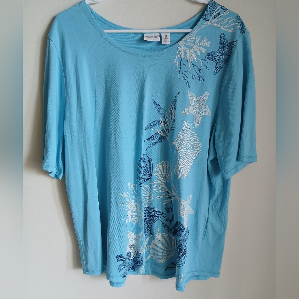 Weekends By Chico's Size 3XL Ocean Starfish